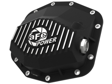 Picture of aFe POWER 21-22 Ram 1500 TRX Hemi V8 6.2L (sc) PRO Series Rear Differential Cover Black w/ Machined