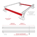 Picture of Go Rhino Universal XRS 49 3/4 Cross Rail Accessory Set - Tex. Black