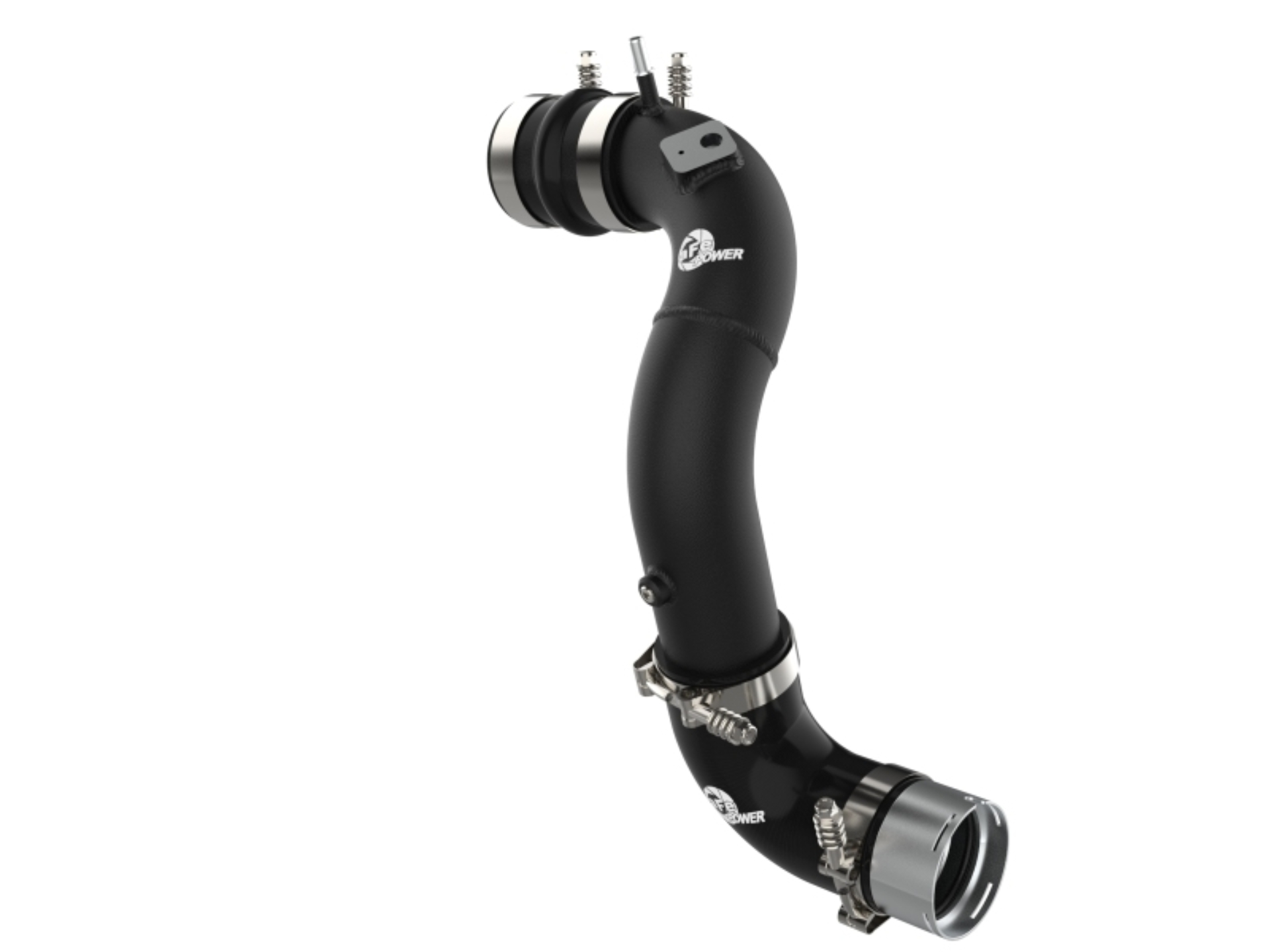 Picture of aFe Power 21-22 Ford Bronco L4-2.3L (t) BladeRunner 3in Aluminum Cold Charge Pipe Black