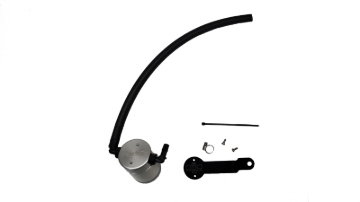 Picture of J&L 17-24 Honda CRV 1.5L Turbo Passenger Side Oil Separator 3.0 - Clear Anodized