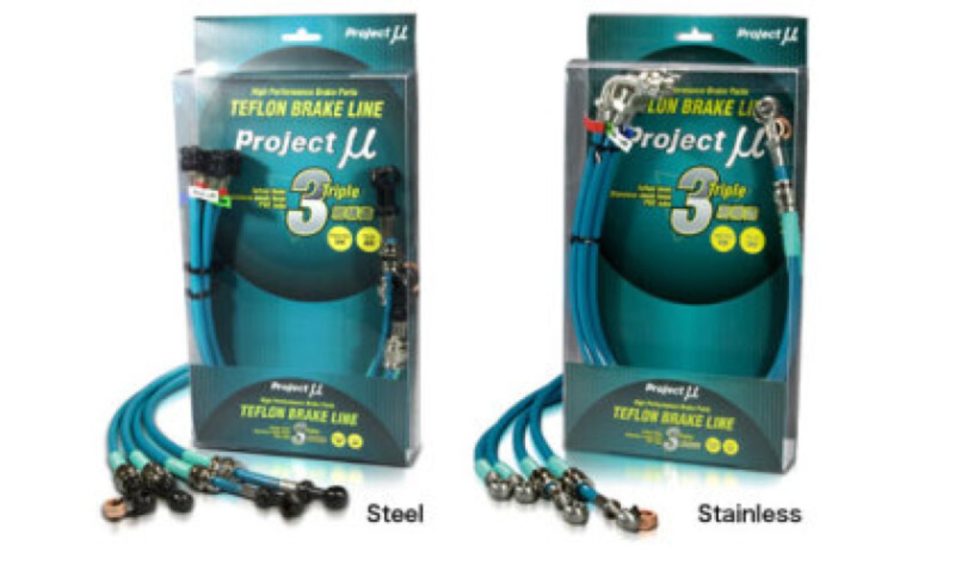 Picture of Project Mu Suzuki Cappuccino Stainless Steel Clear Teflon Brake Lines