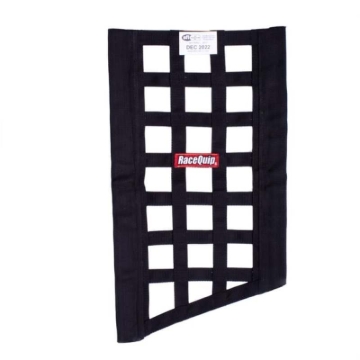 Picture of RaceQuip SFI 27.1 Rated Ribbon Style Funny Car Window Net / Black 22 to 18 H X 12 W