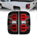 Picture of ANZO 15-19 Chevy Silverado 2500HD/3500HD (Halgn Only) LED Tail Lights w/Black Light Bar & Clear Lens