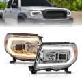 Picture of ANZO 05-11 Toyota Tacoma Projector Headlights w/Light Bar Switchback Chrome Housing