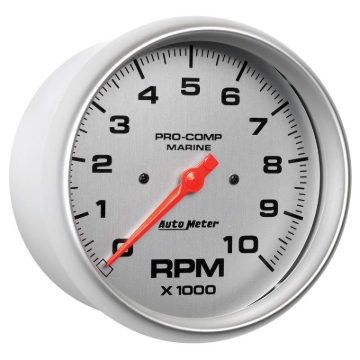 Picture of Autometer Marine Silver Ultra-Lite 5in 10K RPM In-Dash Tachometer Gauge