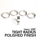 Picture of Ticon Industries 3.5in Diameter 1D Tight Radius 1mm/.039in Polished Titanium Pie Cut - 5pk