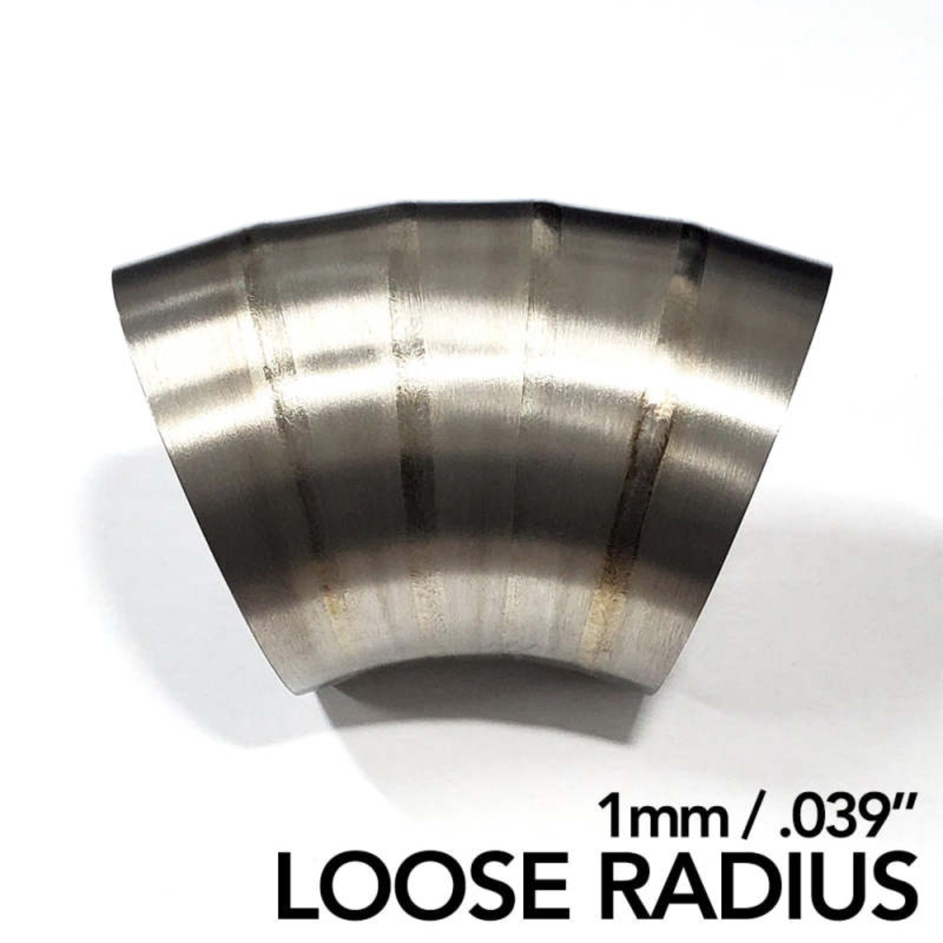 Picture of Ticon Industries 4in Dia 1.37D Loose Radius 90Deg Bend 1mm/.039in Pre Welded Titanium Pie Cut - 10pk