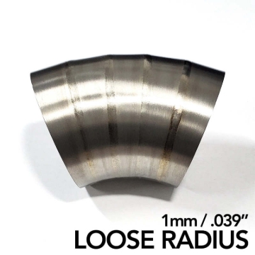 Picture of Ticon Industries 4in Dia 1.37D Loose Radius 90Deg Bend 1mm/.039in Pre Welded Titanium Pie Cut - 10pk