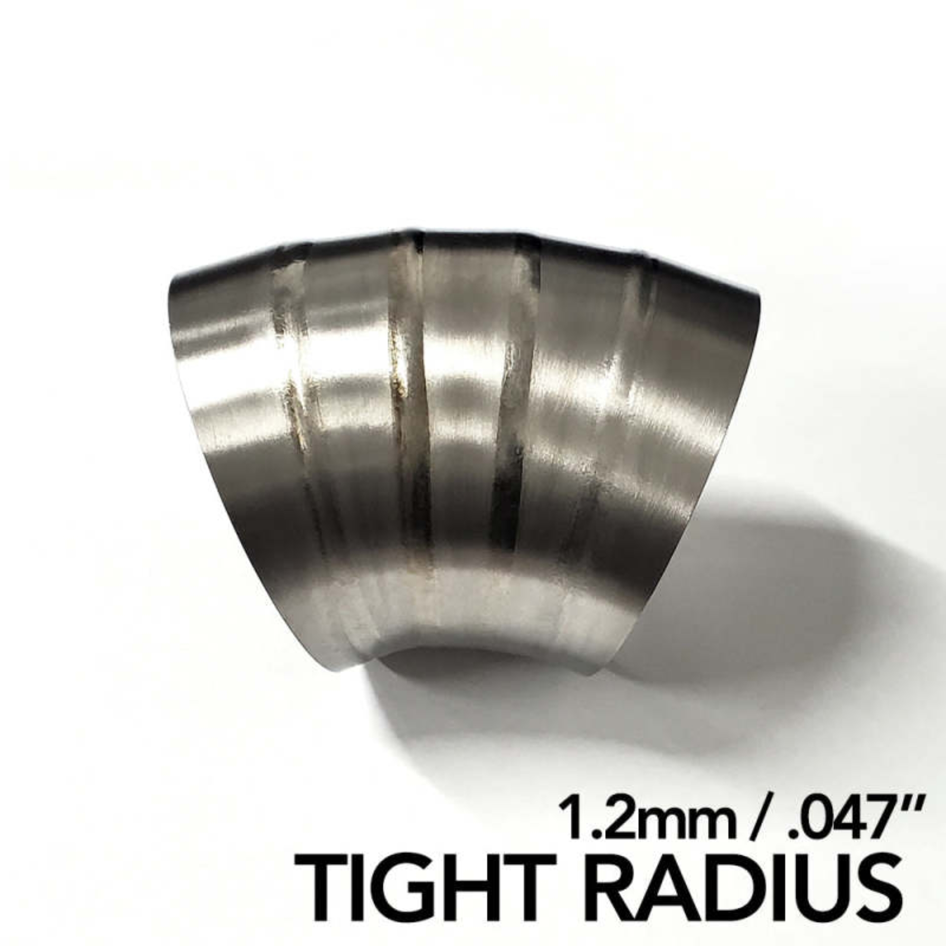 Picture of Ticon Industries 3in Dia 1.14D Tight Rad 45Deg Bend 1.2mm/.047in Pre Welded Titanium Pie Cut - 5pk