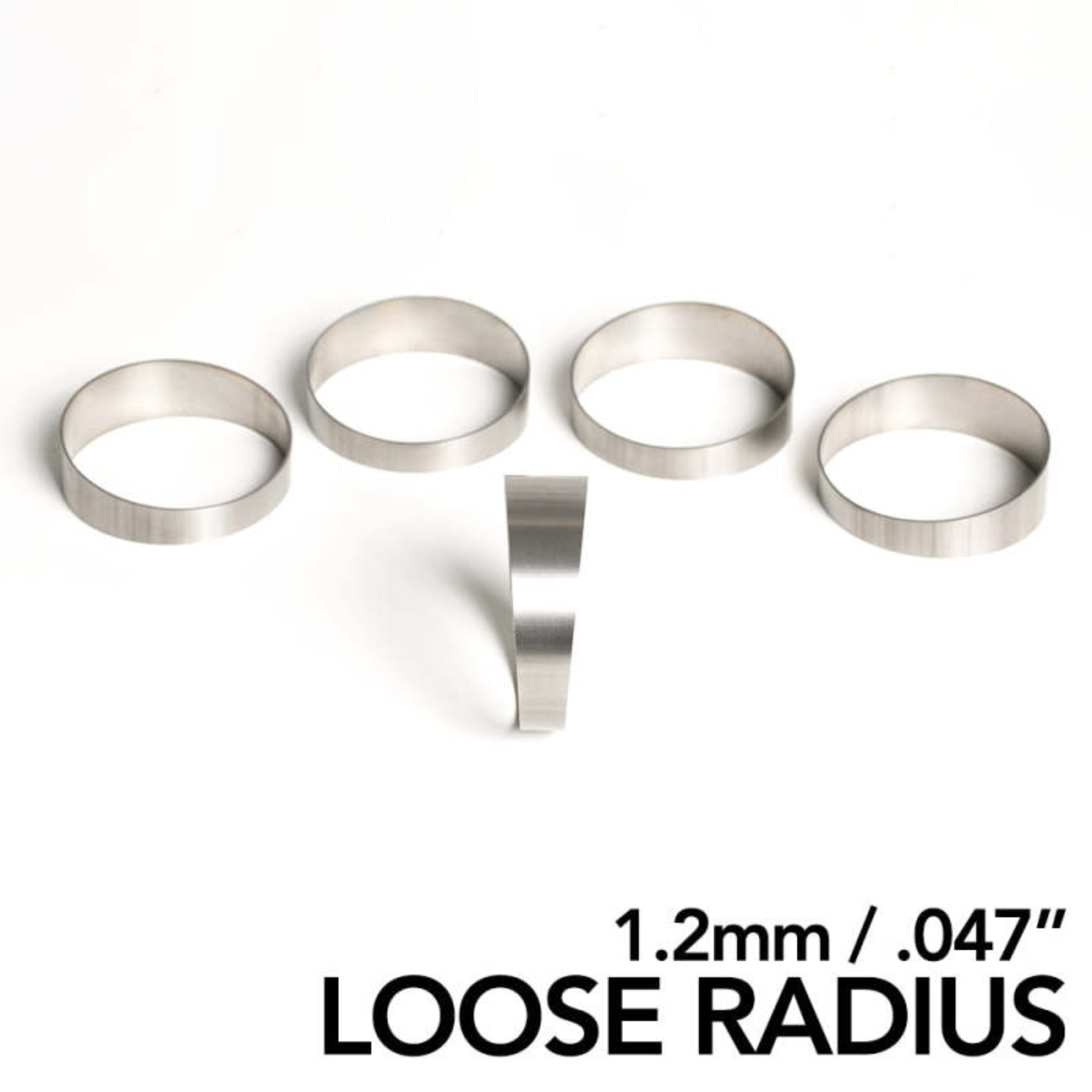 Picture of Ticon Industries 2.13in Diameter 2D Loose Radius 1.2mm/.047in Titanium Pie Cut - 5pk