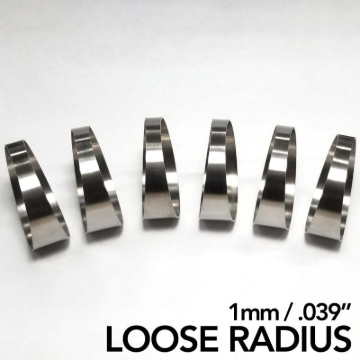 Picture of Ticon Industries 3.15in Diameter 1.5D Loose Radius 1mm/.039in Titanium Pie Cut - 6pk