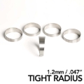 Picture of Ticon Industries 2.13in Diameter 1.25D Tight Radius 1.2mm/.047in Titanium Pie Cut - 5pk