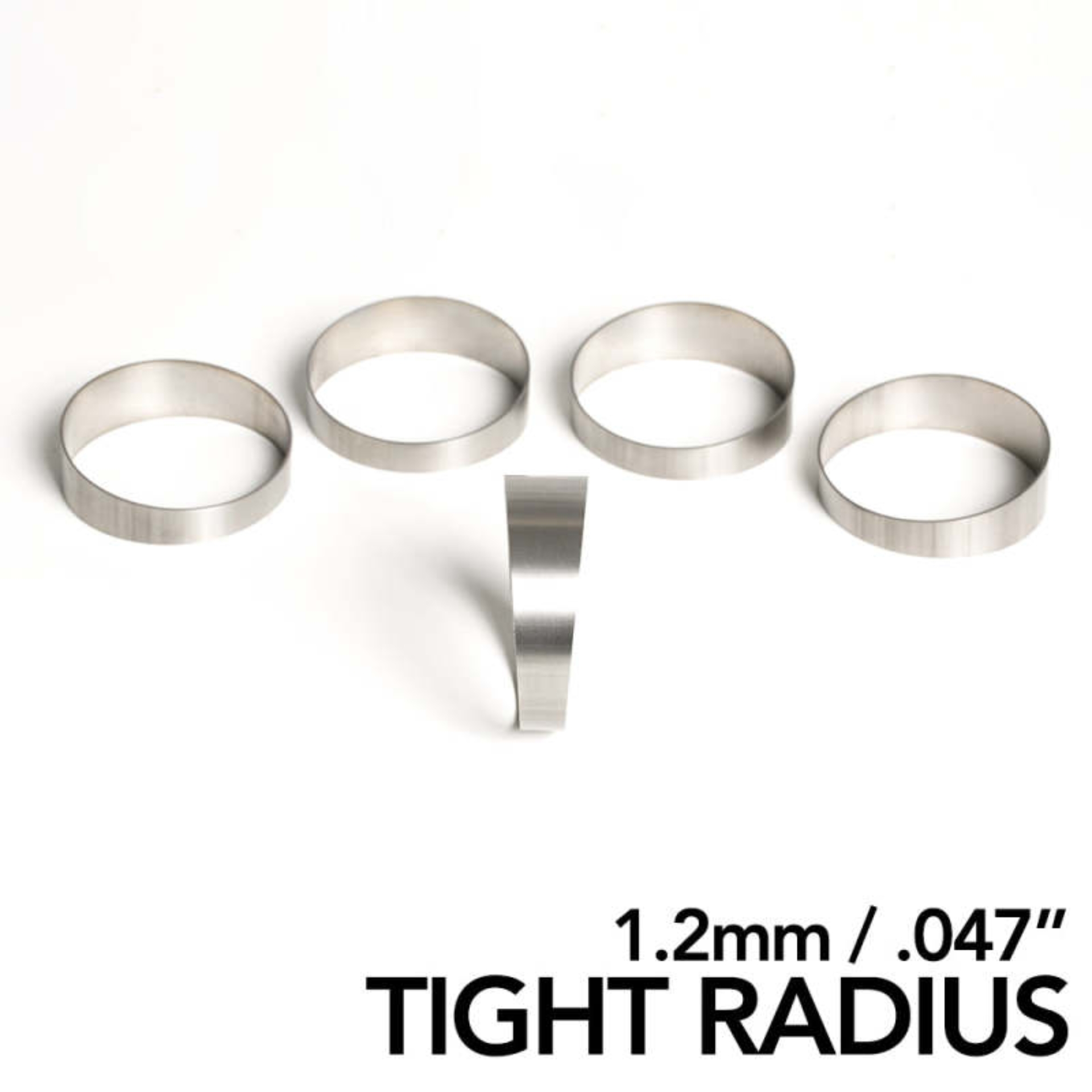 Picture of Ticon Industries 2.13in Diameter 1.25D Tight Radius 1.2mm/.047in Titanium Pie Cut - 5pk
