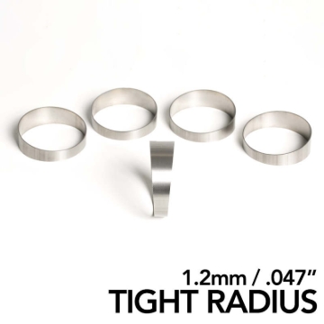 Picture of Ticon Industries 2.13in Diameter 1.25D Tight Radius 1.2mm/.047in Titanium Pie Cut - 5pk
