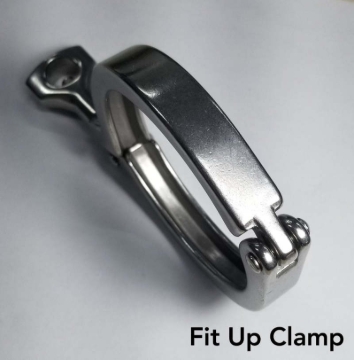 Picture of Ticon Industries 3.5in Stainless Steel Tri-Clover Clamp Heavy Duty Single Pin w/Silicone Gasket