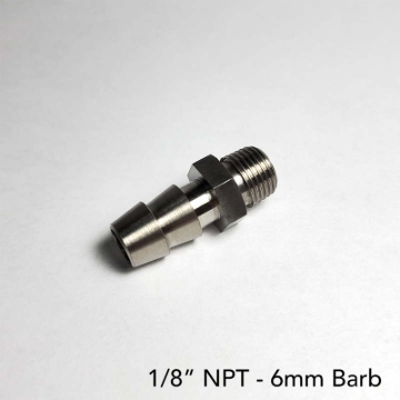 Picture of Ticon Industries 6mm Barb Type 28mm OAL1/8in NPT Fitting