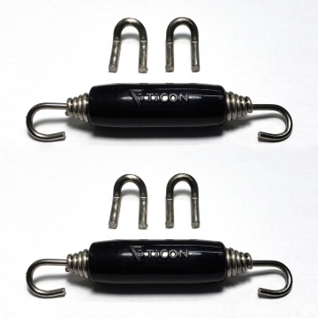Picture of Stainless Bros Spring Tab Kit - 5 Pack SS304 (5 Springs 10 Hooks and 5 Black Silicone Sleeves)