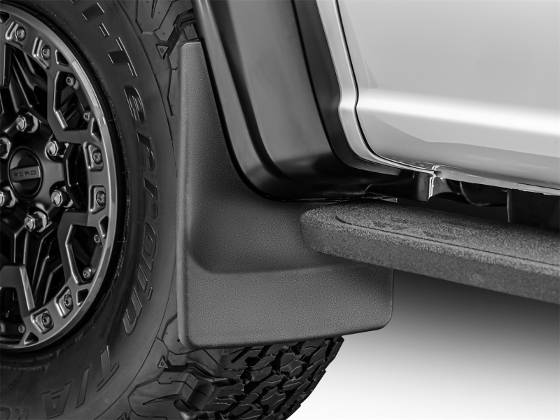 Picture of WeatherTech 2021+ Ford F-150 Raptor (Incl. 37 Perf. Pkg) No Drill Front MudFlaps - Black
