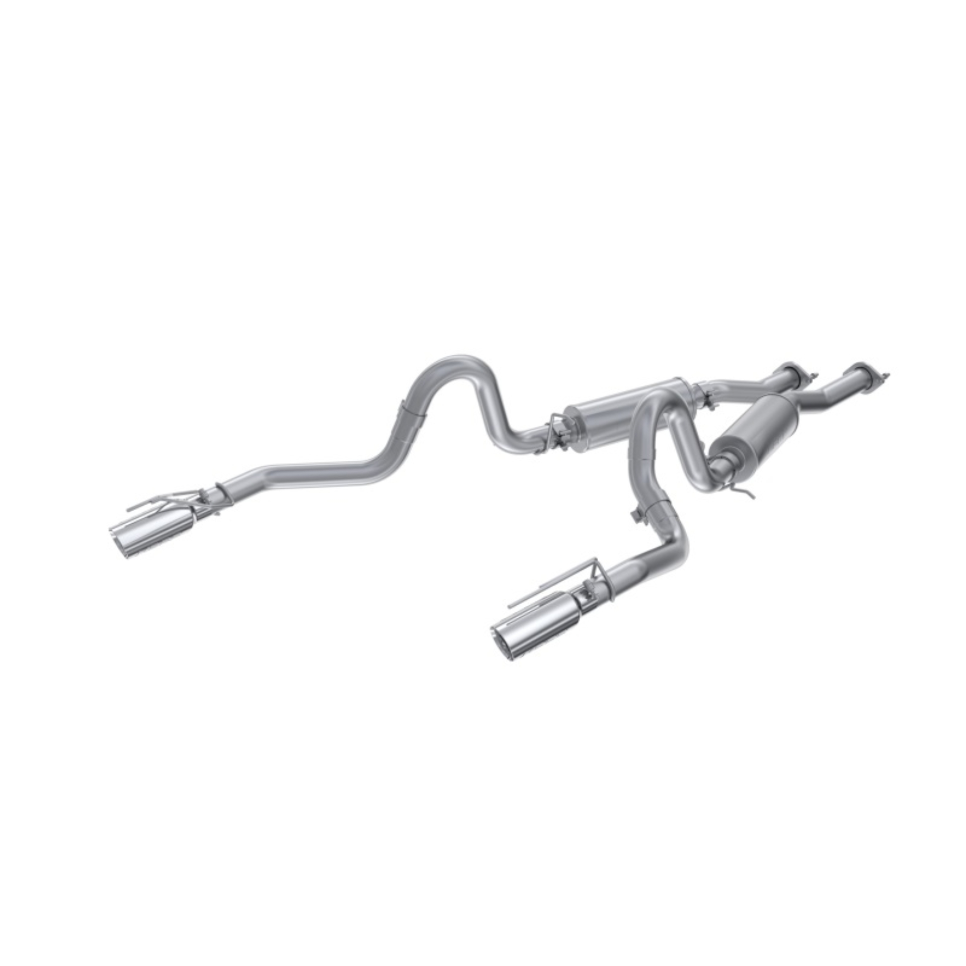 Picture of MBRP 99-04 Ford Mustang GT/Mach 1 2.5in Dual Split Rear AL Catback Exhaust w/ 3.5in Dual Wall Tips
