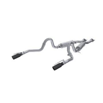 Picture of MBRP 99-04 Ford Mustang GT 4.6L 2.5in. Dual Split Rear AL Cat Back w/ 3.5in. Dual Wall Blk. Tips