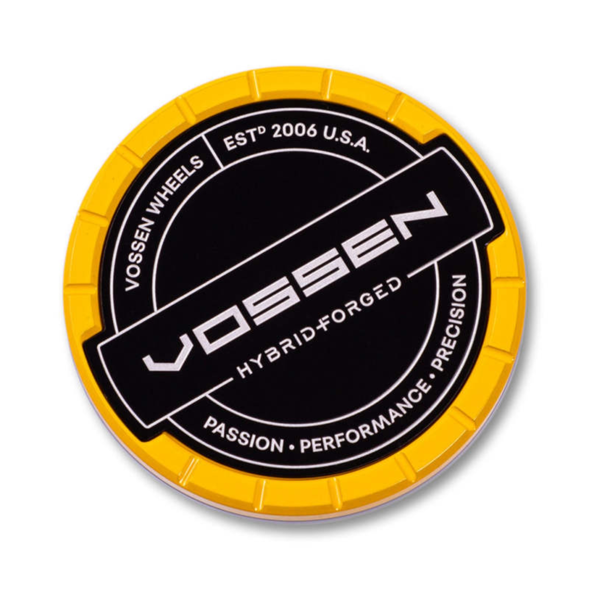 Picture of Vossen VOS Billet Center Caps Wheel Center Caps - CAP-BSC-LG-HF-YL