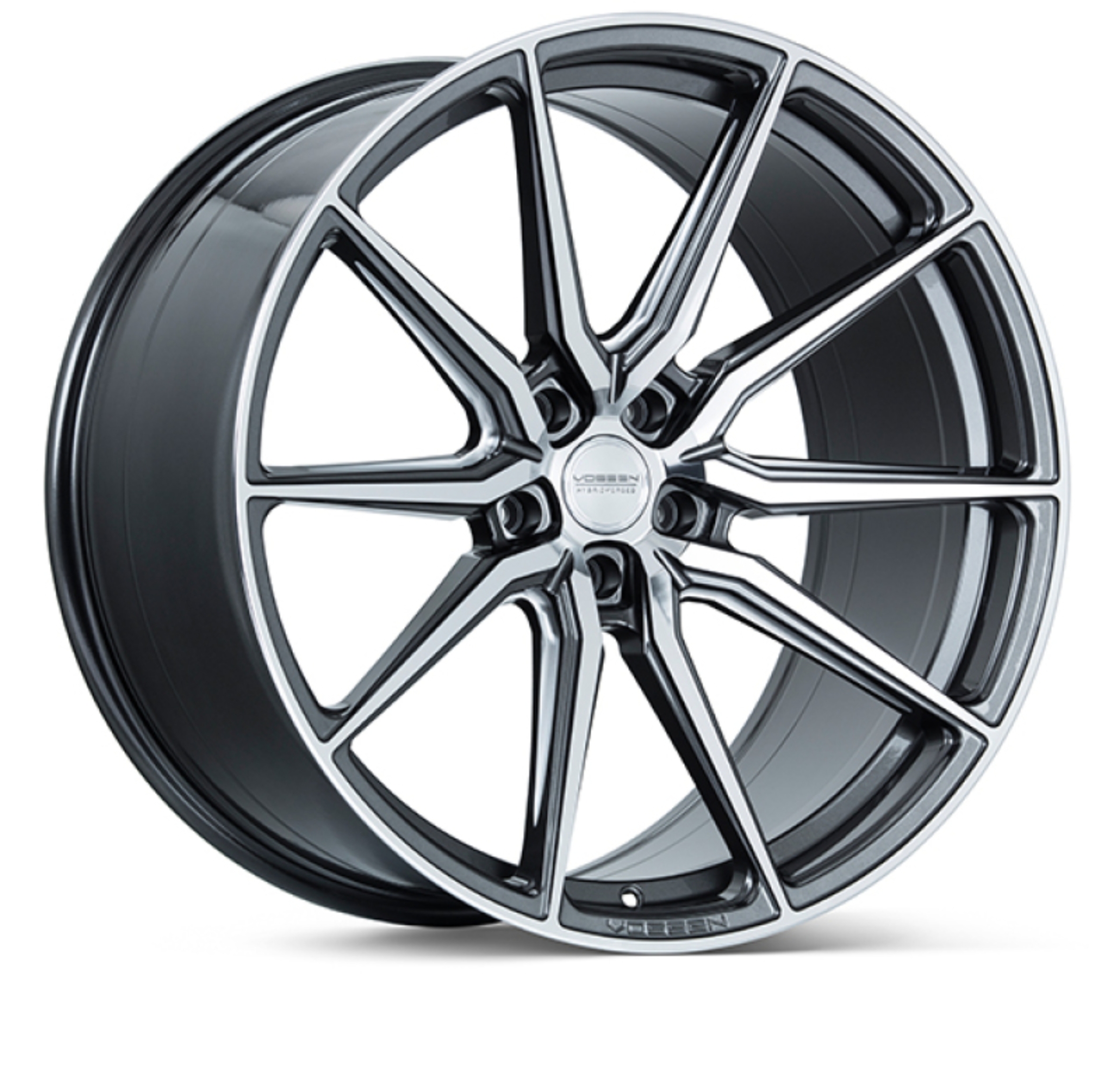 Picture of Vossen HF-3 20x10.5 / 5x120 / ET42 / Deep Face / 72.56 - Gloss Graphite Polished Wheel