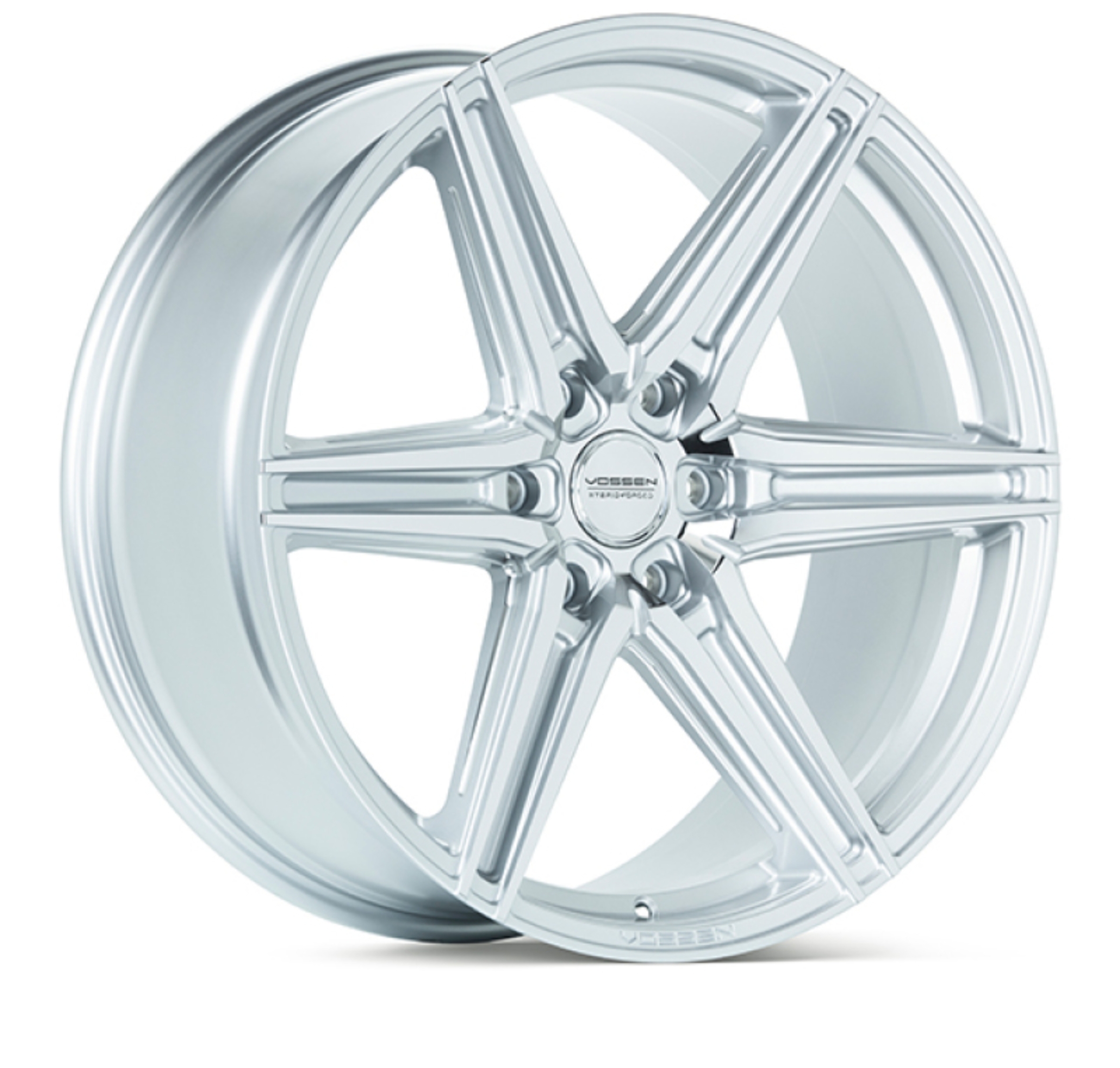 Picture of Vossen HF6-2 24x10 / 6x135 / ET25 / Deep Face / 87.1 - SMP - Silver Polished Wheel