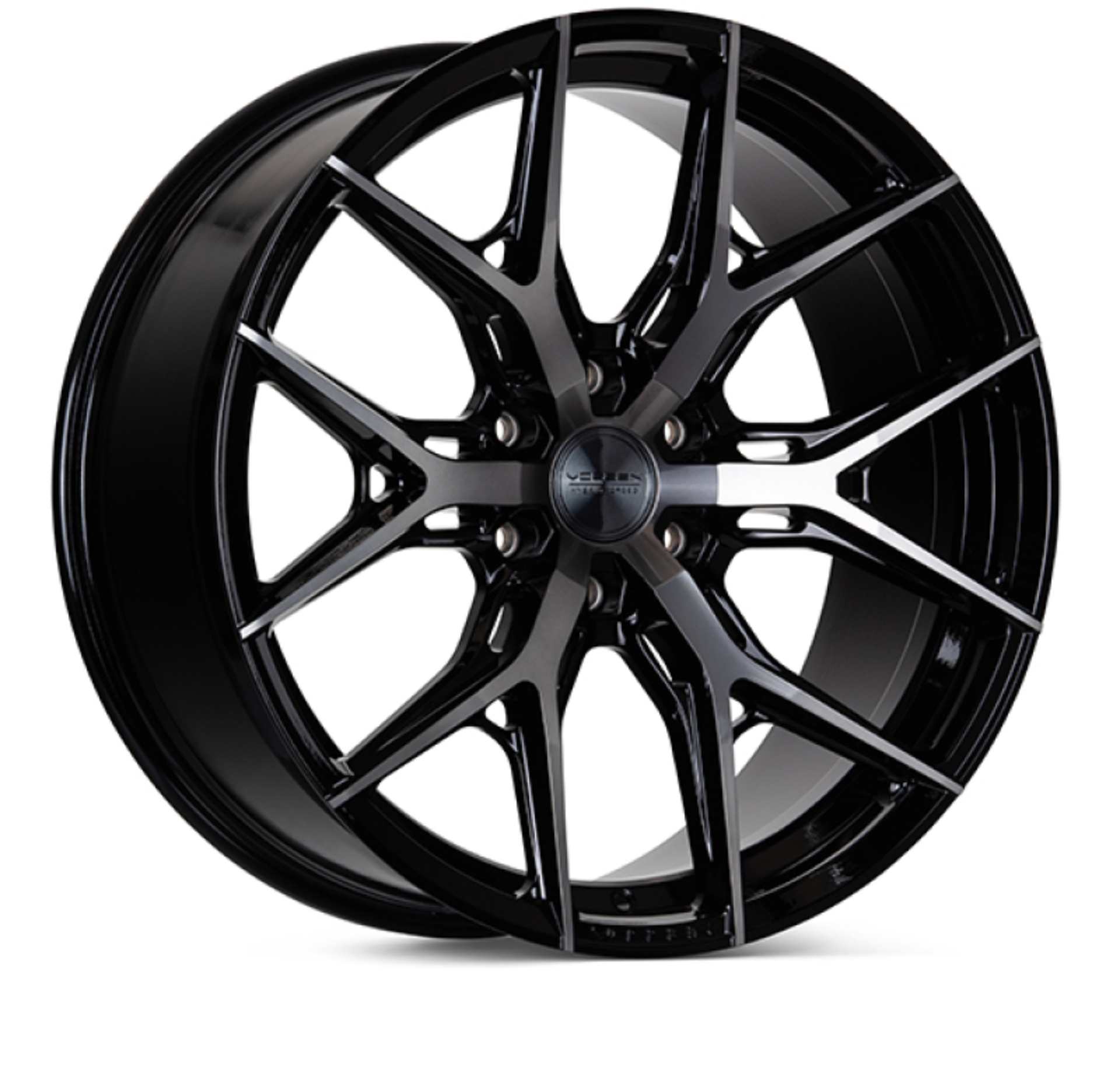Picture of Vossen HF6-4 24x10 / 6x139.7 / ET25 / Deep Face / 106.1 - Tinted Gloss Black Wheel