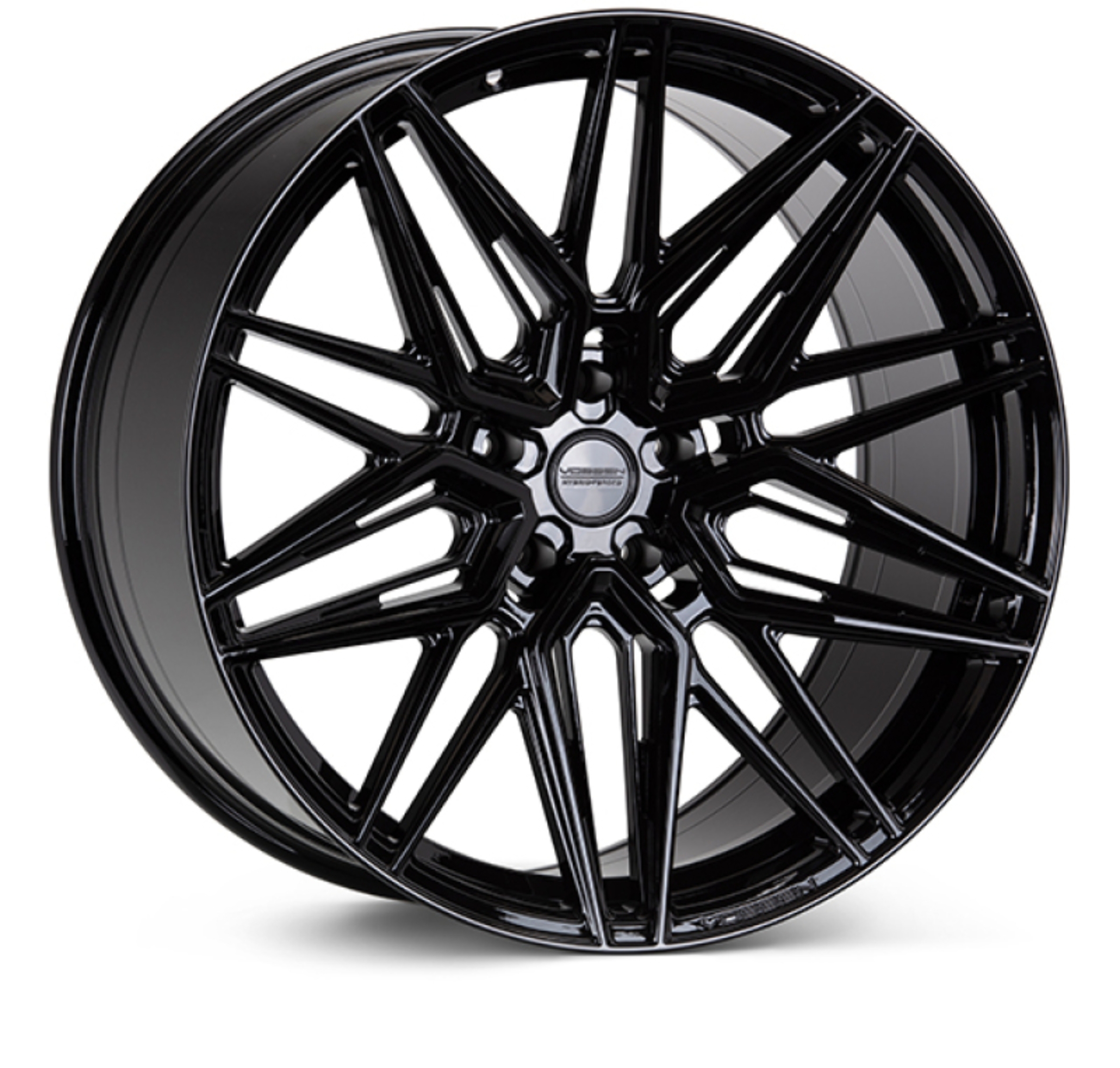 Picture of Vossen HF-7 20x9 / 5x112 / ET32 / Flat Face / 66.5 - Gloss Black Wheel