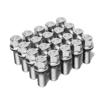 Picture of Vossen Lug Bolt - 14x1.5 - 30mm - 17mm Hex - Cone Seat - Silver (Set of 20)