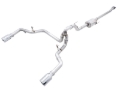 Picture of AWE Tuning 0FG 21+ Ford F150 Dual Split Rear Exhaust - 5in Chrome Silver Tips