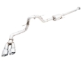 Picture of AWE Tuning 0FG 21+ Ford F150 Dual Side Exit Cat-Back Exhaust- 4.5in Chrome Silver Tips