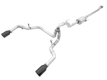 Picture of AWE Tuning 0FG 21+ Ford F150 Dual Split Rear Cat-Back Exhaust- 5in Diamond Black Tips