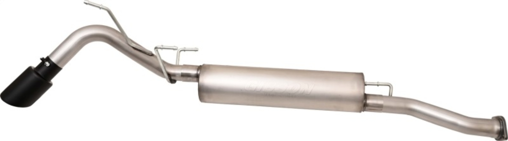 Picture of Gibson 16-22 Toyota Tacoma 3.5L 2.5in Cat-Back Single Exhaust System Stainless - Black Elite