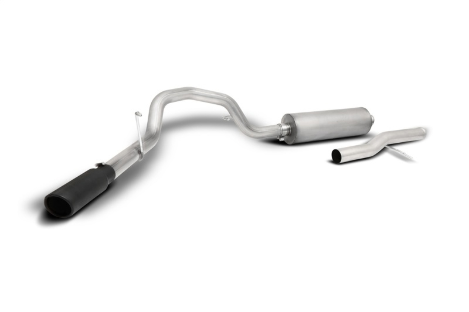 Picture of Gibson 20-21 GMC Sierra 2500HD/3500HD 6.6L Cat-Back Single Exhaust System Stainless - Black Elite