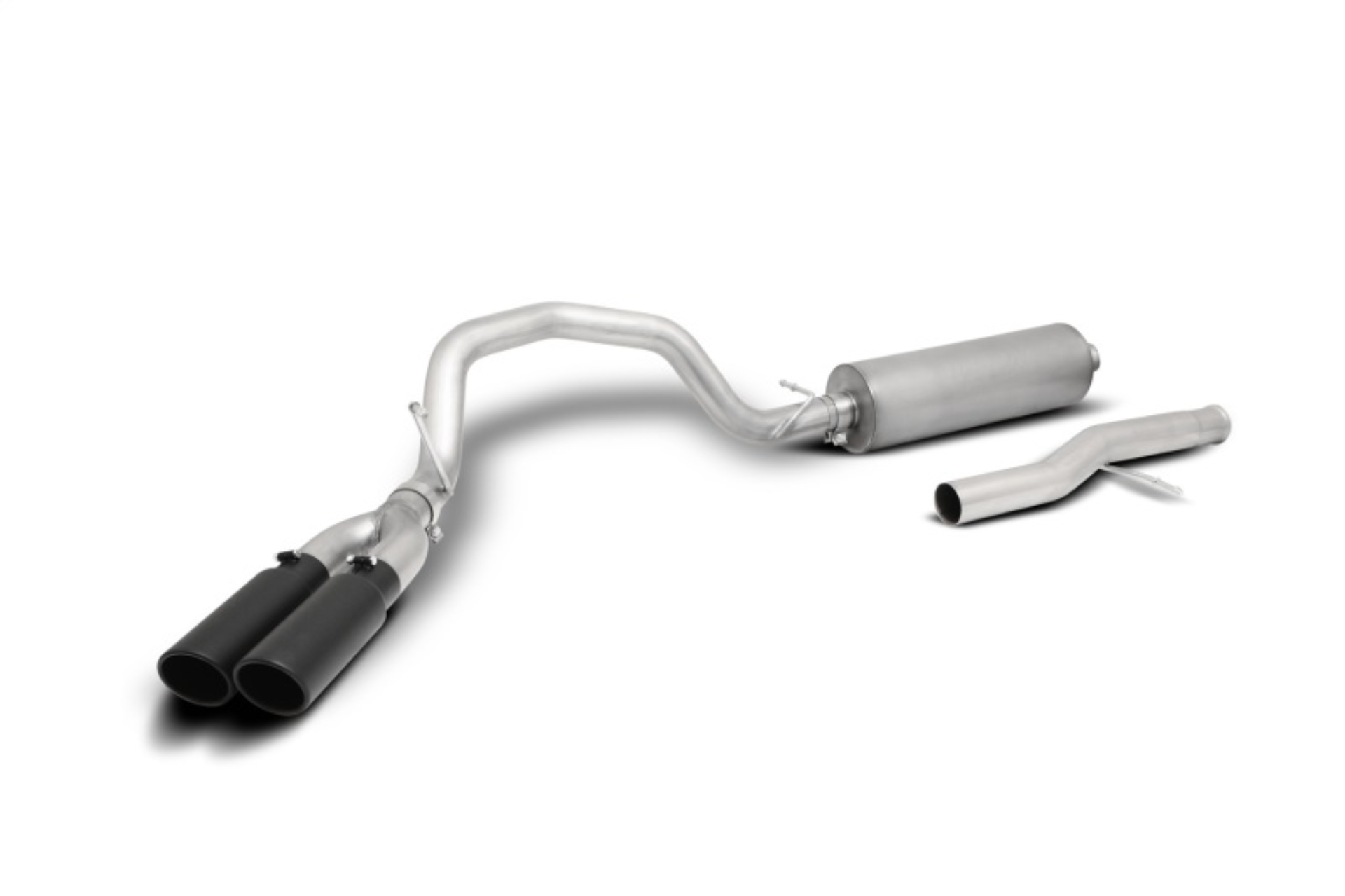 Picture of Gibson 21-22 Chevy Suburban 5.3L 3in Cat-Back Dual Sport Exhaust System Stainless - Black Elite