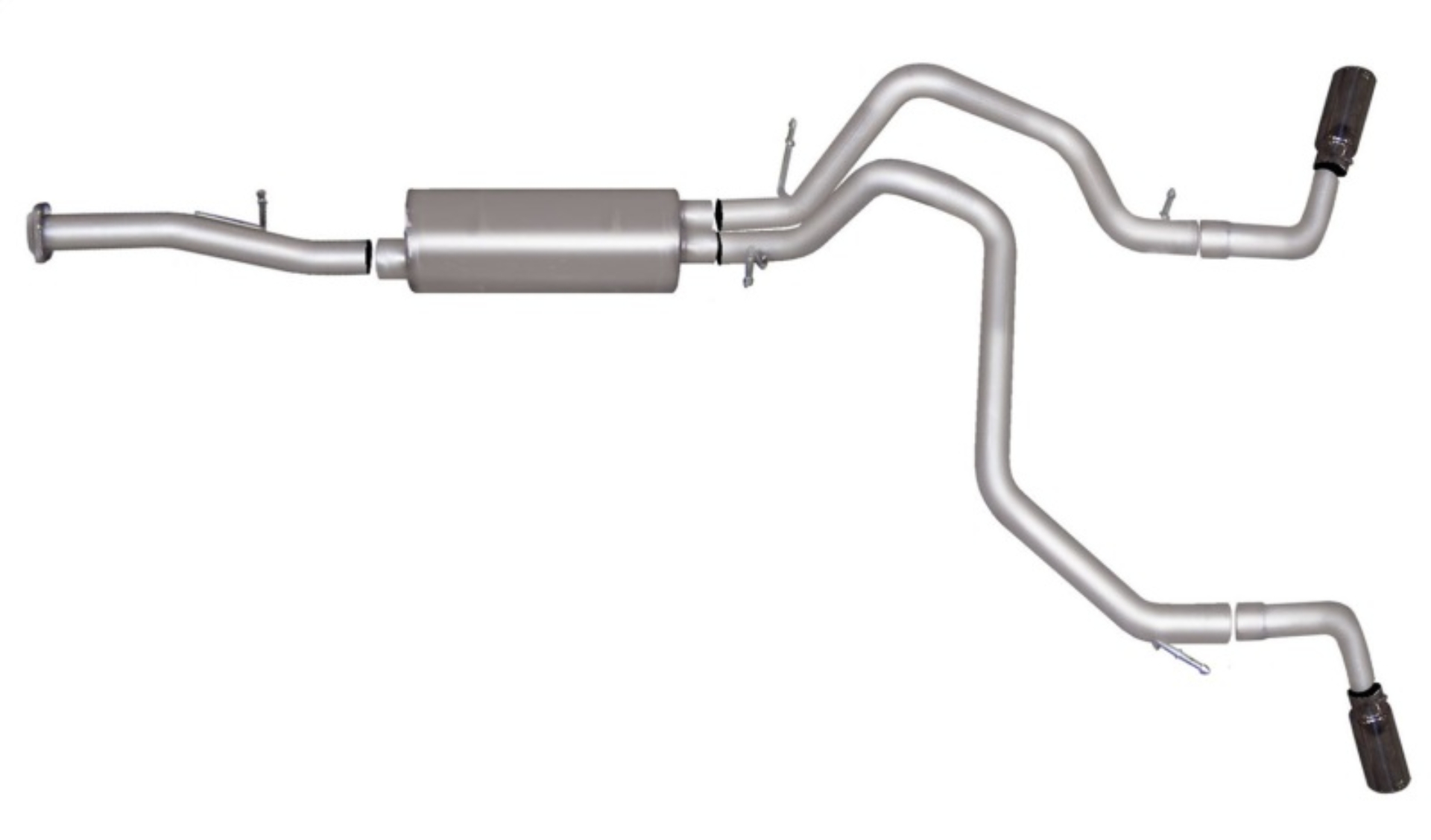 Picture of Gibson 15-20 Chevy Suburban 5.3L 2.25in Cat-Back Dual Extreme Exhaust System Stainless - Black Elite