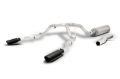 Picture of Gibson 21-22 Chevy Suburban 5.3L 2.5in Cat-Back Dual Split Exhaust System Stainless - Black Elite