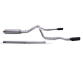 Picture of Gibson 19-22 GMC Sierra 1500 5.3L 3/2.5in Cat-Back Dual Split Exhaust System Stainless - Black Elite