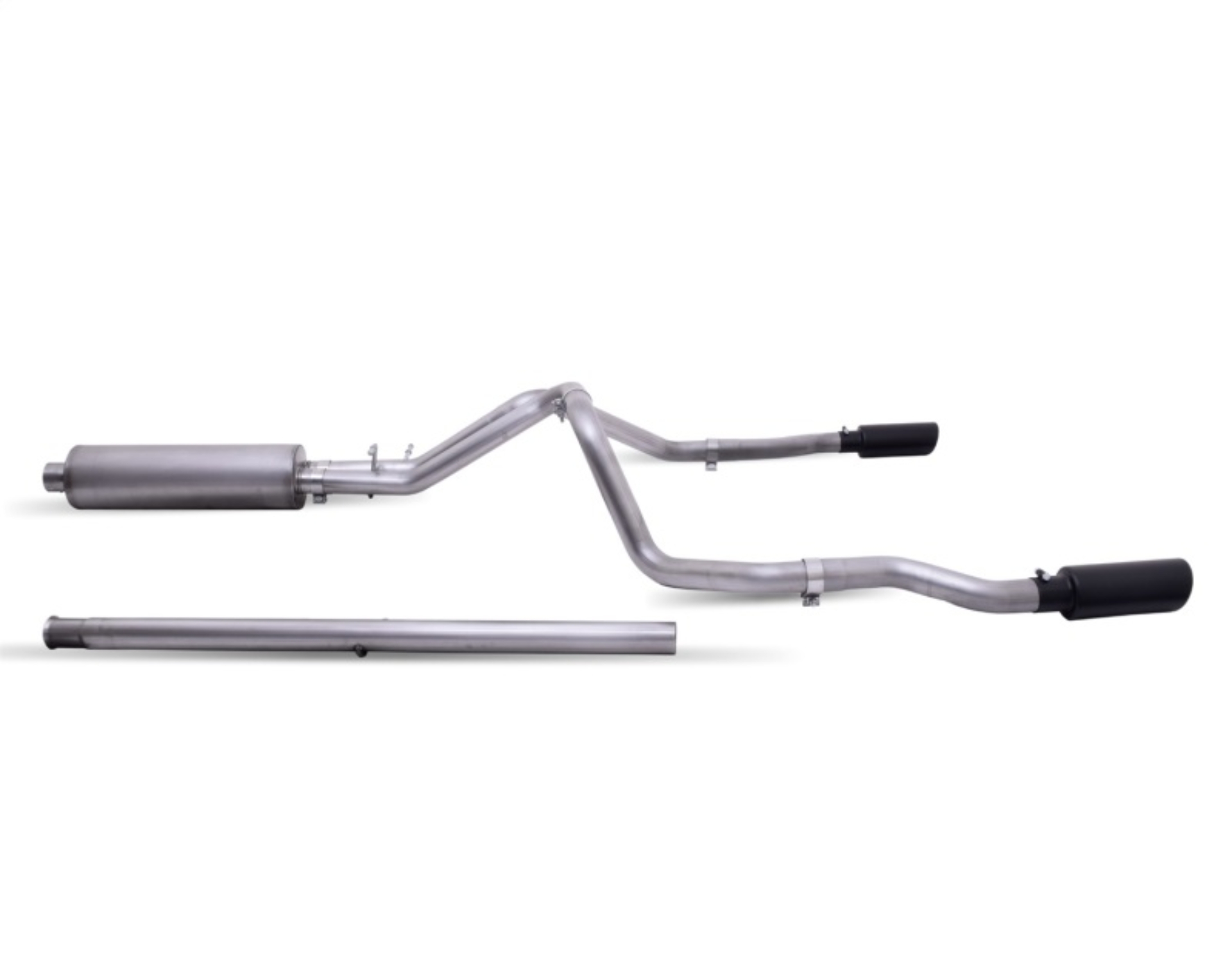 Picture of Gibson 19-22 GMC Sierra 1500 5.3L 3/2.5in Cat-Back Dual Split Exhaust System Stainless - Black Elite