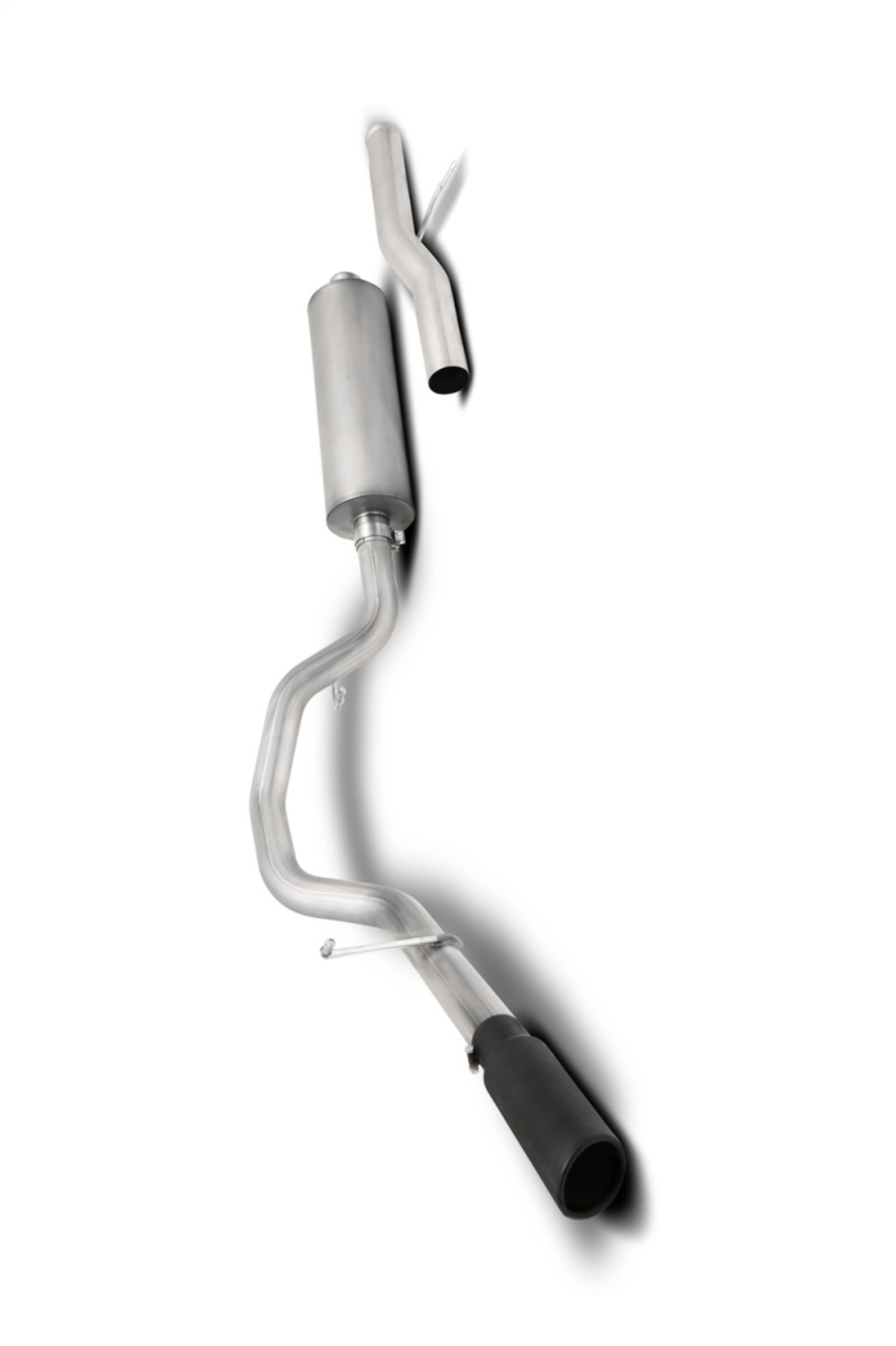 Picture of Gibson 21-22 Chevy Tahoe / GMC Yukon 5.3L 3in Cat-Back Single Exhaust System Stainless - Black Elite