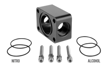Picture of Aeromotive Spur Gear Pump Distribution Block - 2x AN-10