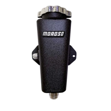 Picture of Moroso Universal Left 6AN In/10AN Out Power Steering Tank - Black Powder Coat
