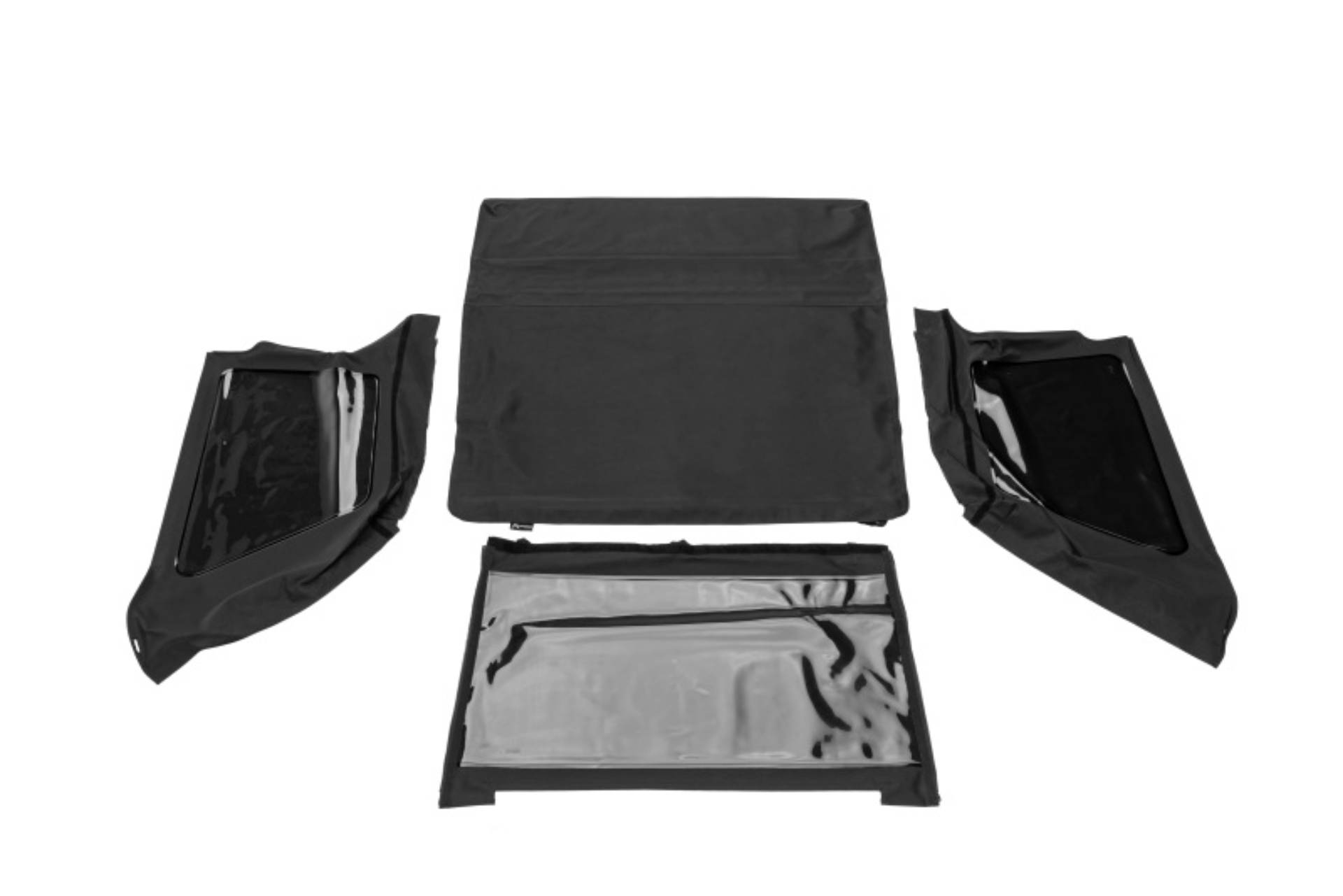 Picture of Rampage 18-21 Jeep Wrangler (JL) Unlimited Frameless TrailView Fastback Soft Top Kit - Black Diamond