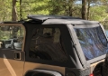Picture of Rampage 18-21 Jeep Wrangler (JL) Unlimited Frameless TrailView Fastback Soft Top Kit - Black Diamond