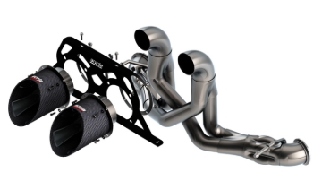 Picture of Borla 2017-2022 Ford GT 3.5L V6 AT/MT RWD 2DR 3-2in ATAK Catback 5in Dual Round Angle Cut CF Tips