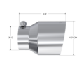 Picture of MBRP Universal Stainless Steel Dual Wall Tip 4.5in OD/3in Inlet/6.13in L