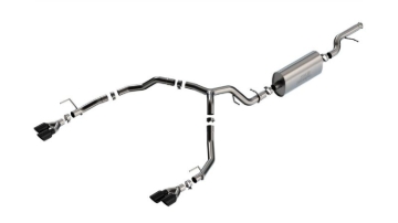 Picture of Borla 21-22 Chevrolet Tahoe 5.3L V8 2/4WD 4DR 3in/2.75in Touring Cat-Back Exhaust -Black Chrome Tips