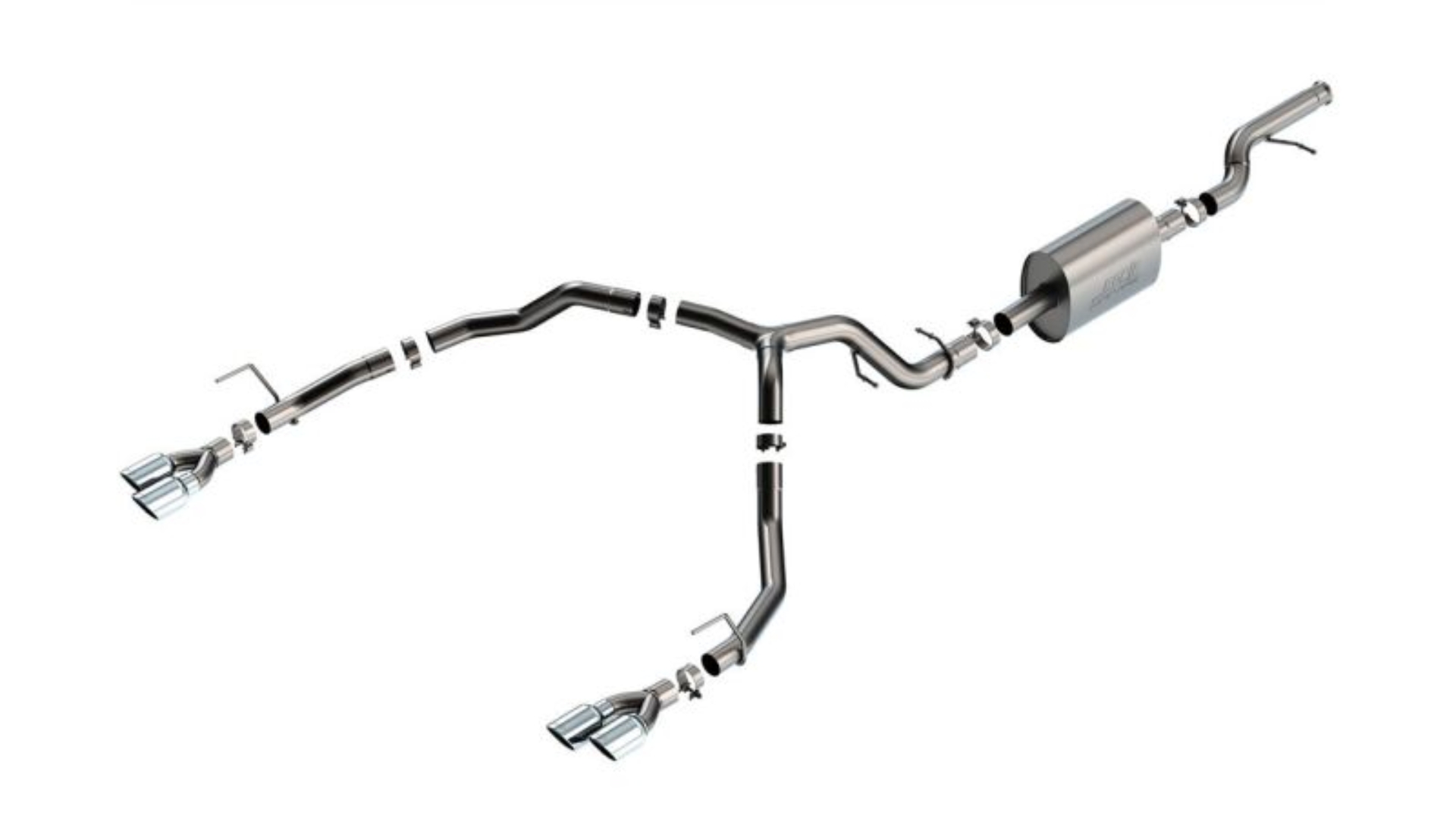Picture of Borla 21-22 Chevrolet Tahoe 5.3L V8 2/4WD 4DR 3in/2.75in S-Type Cat-Back Exhaust w/ Chrome Tips