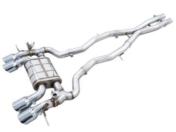 Picture of AWE Tuning SwitchPath Cat-Back Exhaust for BMW G8X M3/M4 - Chrome Silver Tips